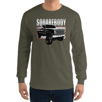 Thumbnail for 80s Squarebody 4x4 Long Sleeve T-Shirt80s Squarebody 4x4 Long Sleeve T-Shirt modeled in green