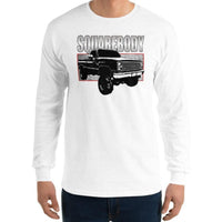 Thumbnail for 80s Squarebody 4x4 Long Sleeve T-Shirt modeled in white