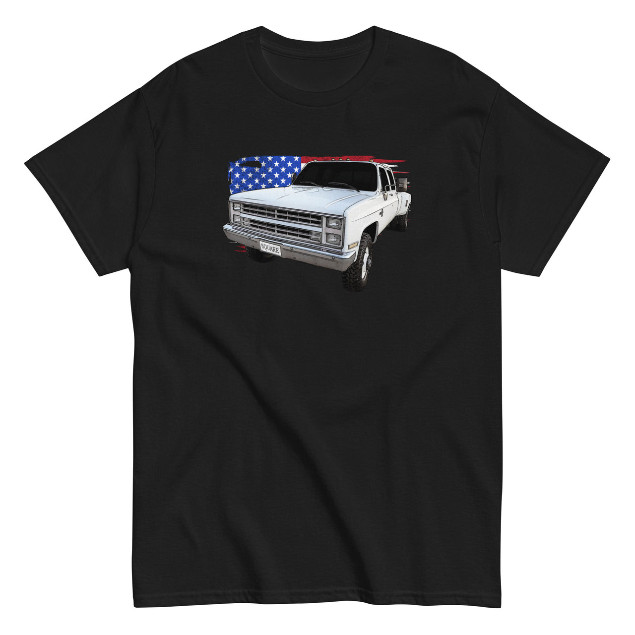 Square Body Dually Crew Cab T-Shirt in black