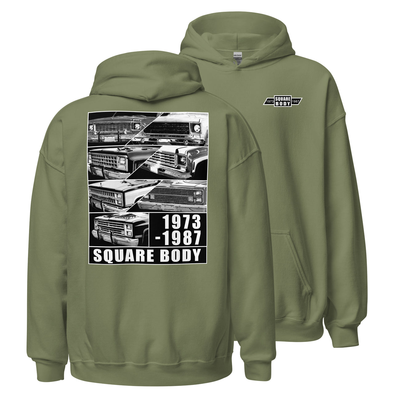1973-1987 Square Body Grilles Hoodie in green