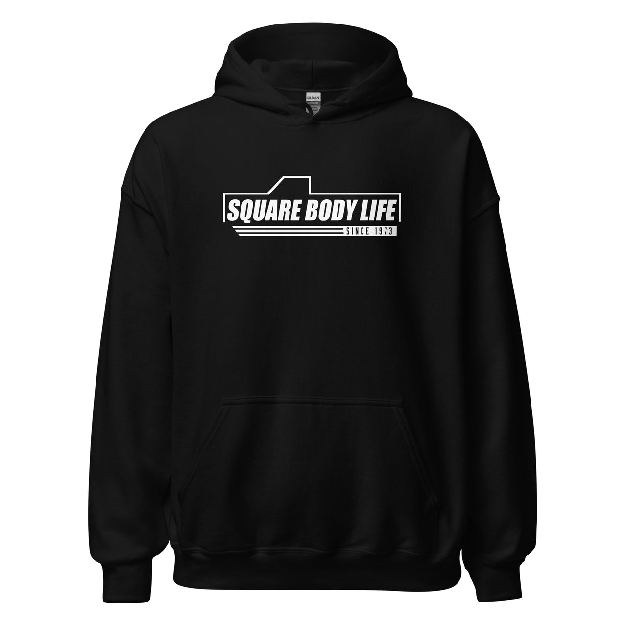 Square Body Life Hoodie Squarebody Truck Sweatshirt in black