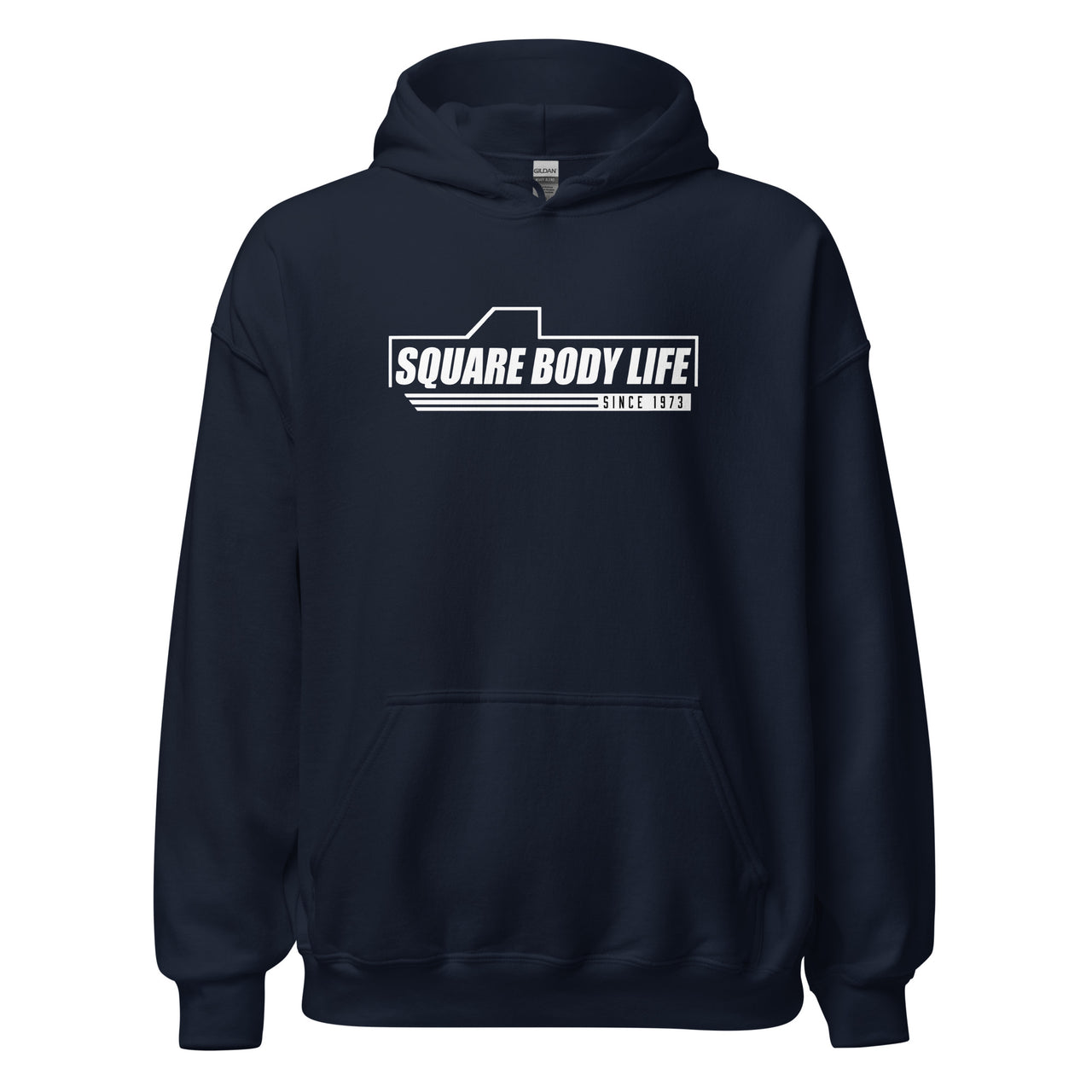 Square Body Life Hoodie Squarebody Truck Sweatshirt in navy