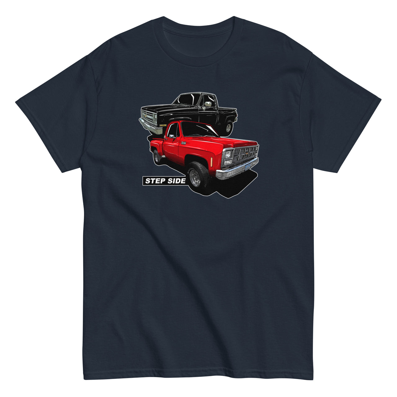 Square Body Step-Side T-Shirt in navy
