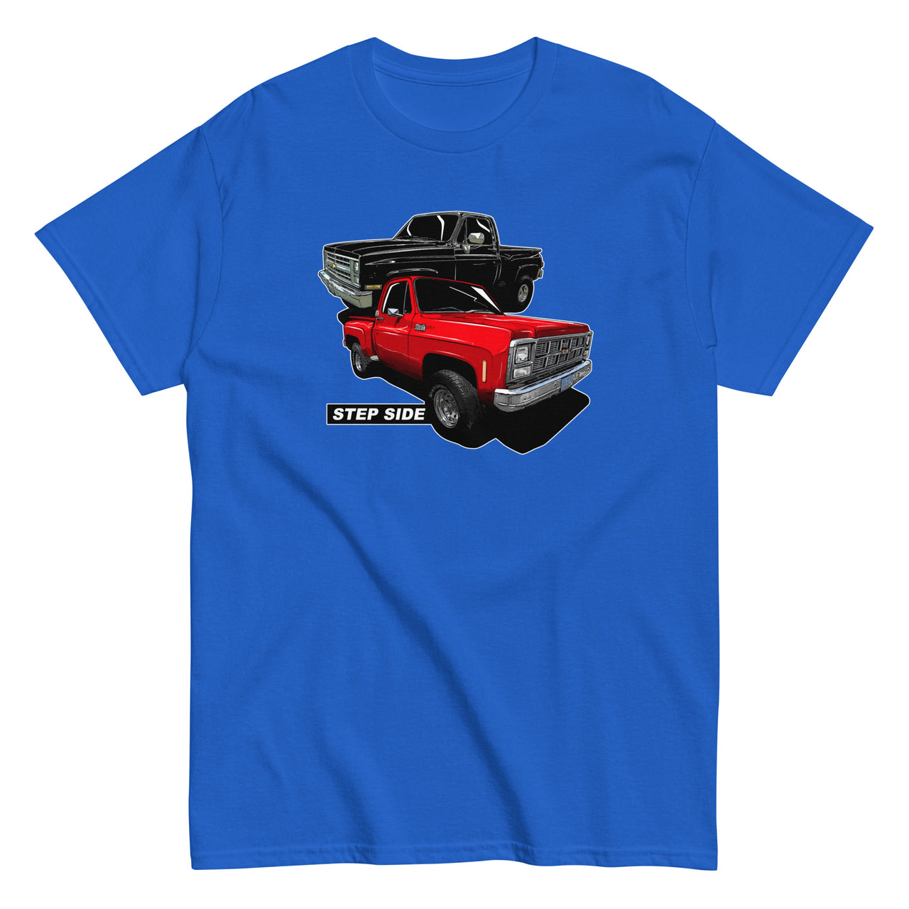 Square Body Step-Side T-Shirt in royal