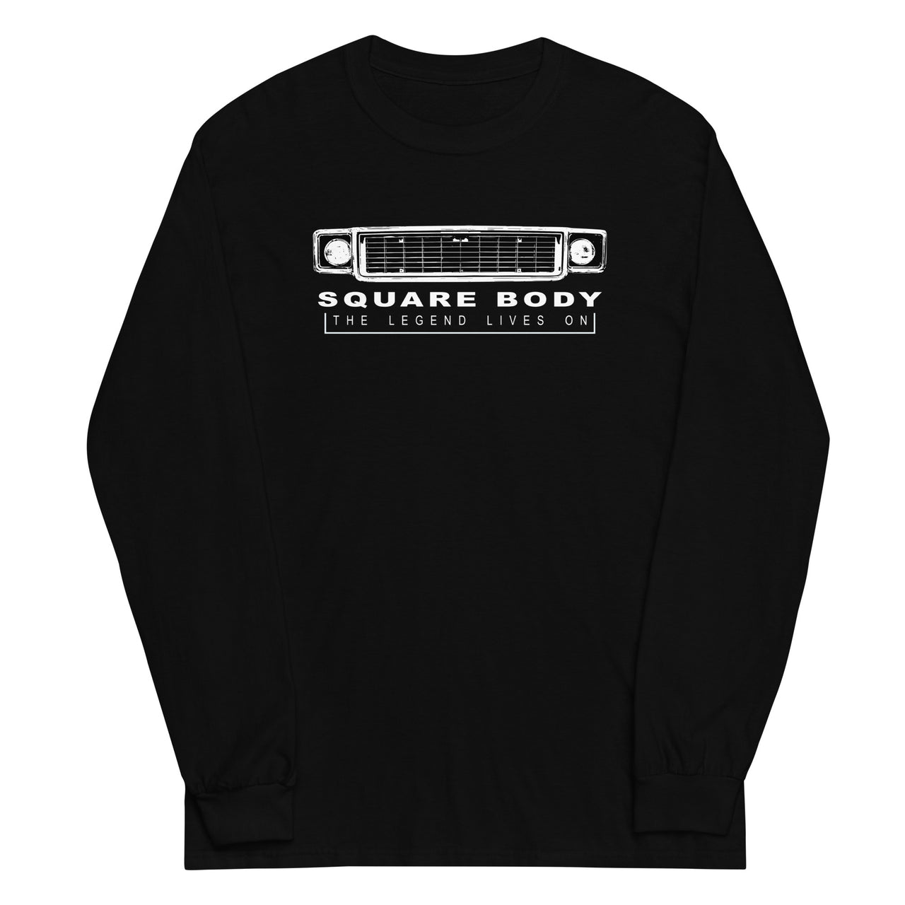 70s Square Body Long Sleeve T-Shirt in black