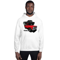 Thumbnail for step side square body truck hoodie modeled modeled in white