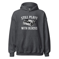 Thumbnail for Still Plays With Blocks Car Enthusiast Hoodie Sweatshirt in grey