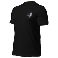 Thumbnail for Thin Blue Line Police T-Shirt In Honor Of Our Fallen Tee - black side