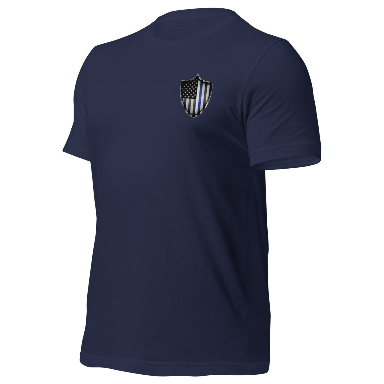 Thin Blue Line Police T-Shirt In Honor Of Our Fallen Tee - navy side