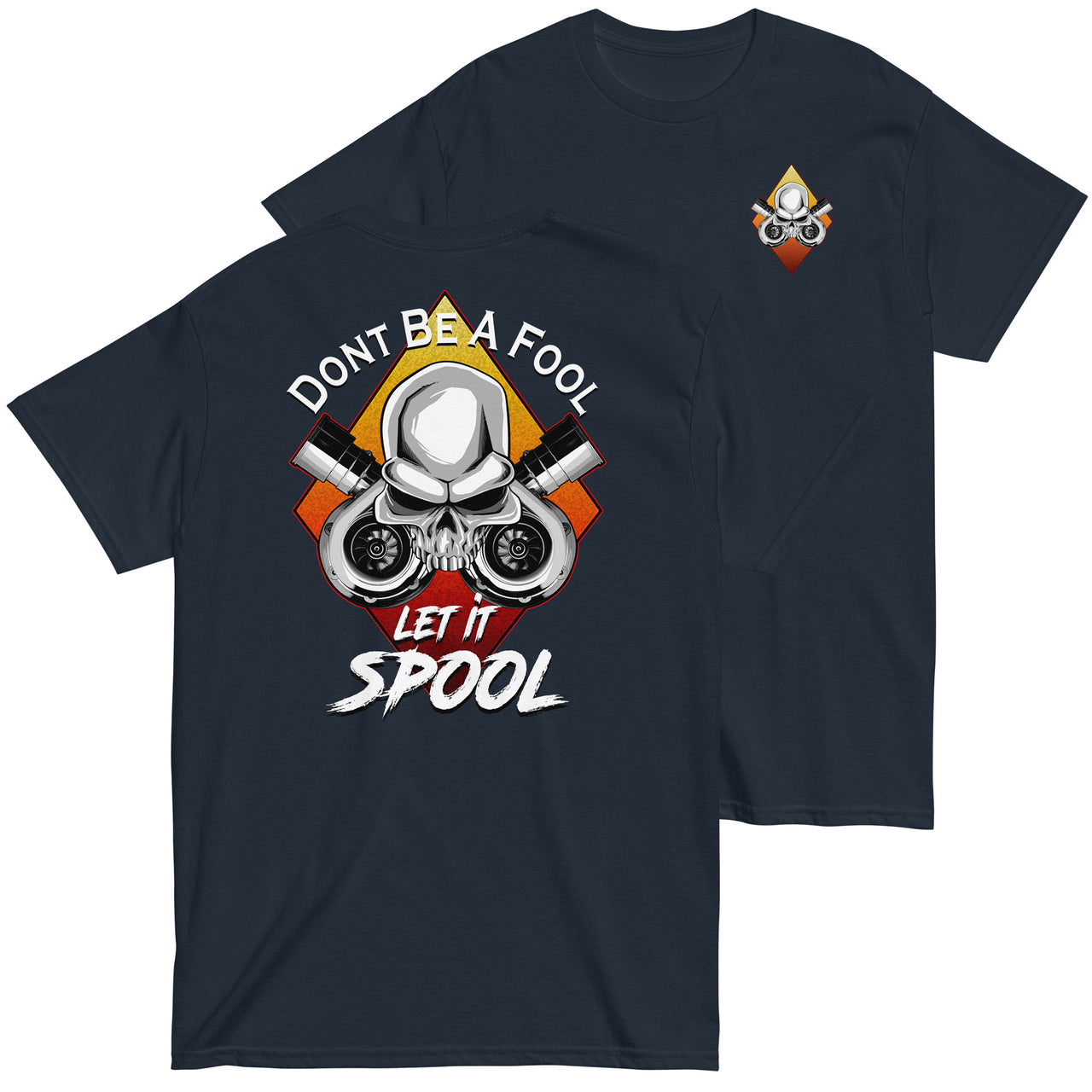 Dont Be A Fool - Spool Turbo T-Shirt in navy
