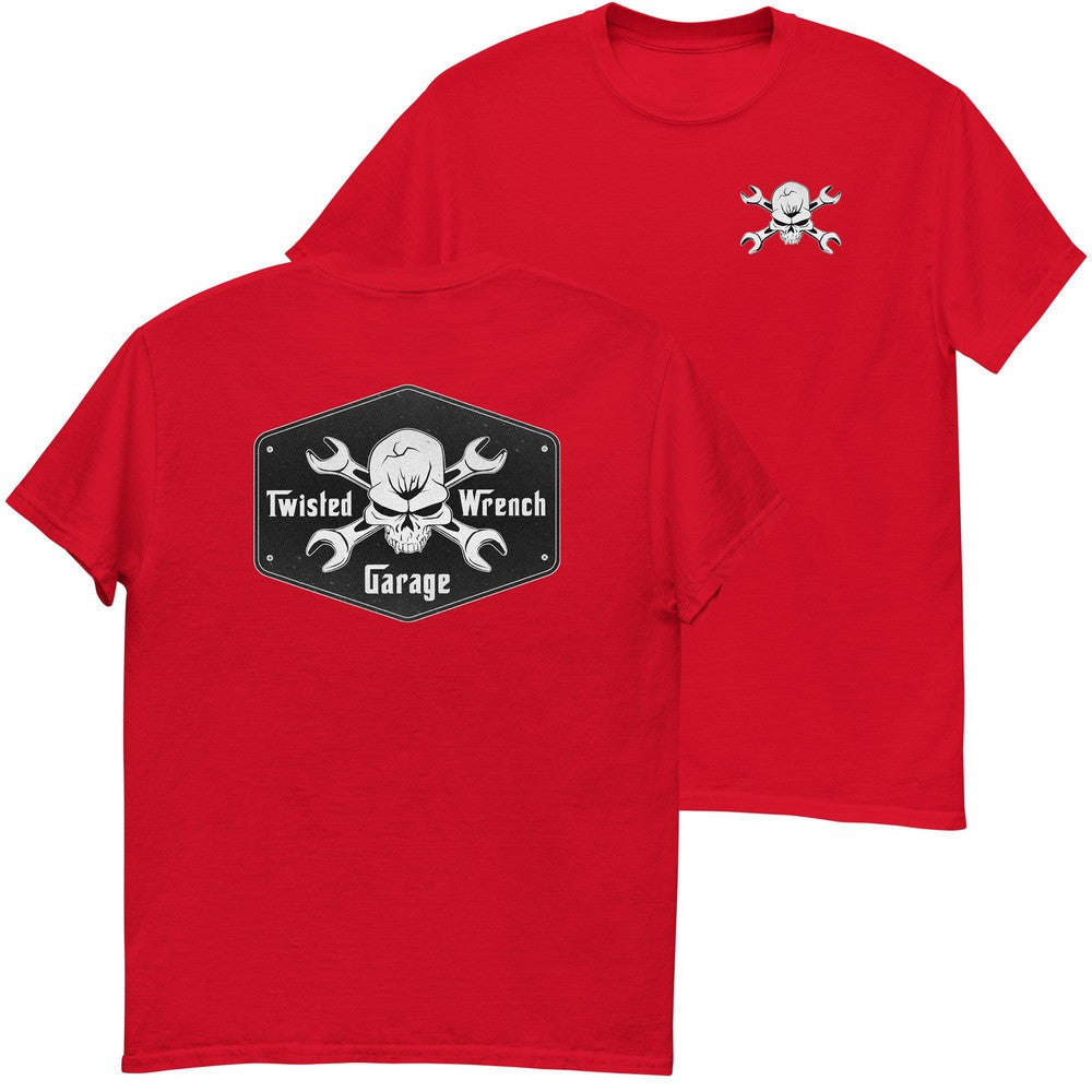 Twisted Wrench Garage Mechanic T-Shirt in red