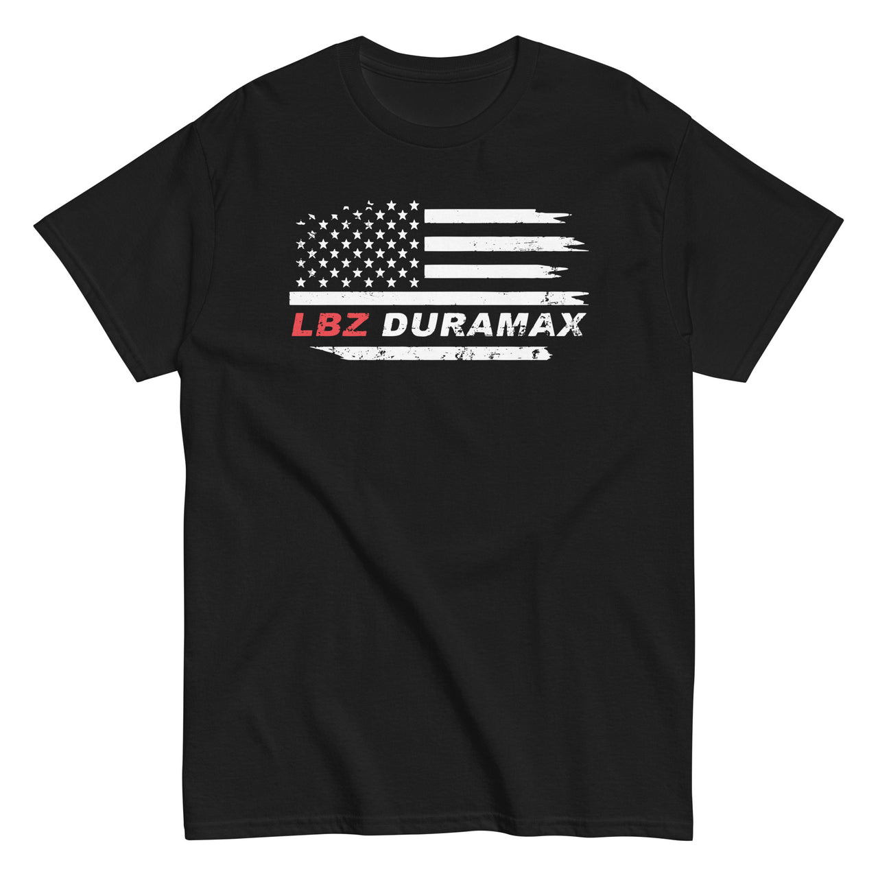 LBZ Duramax T-Shirt With American Flag Design - in black