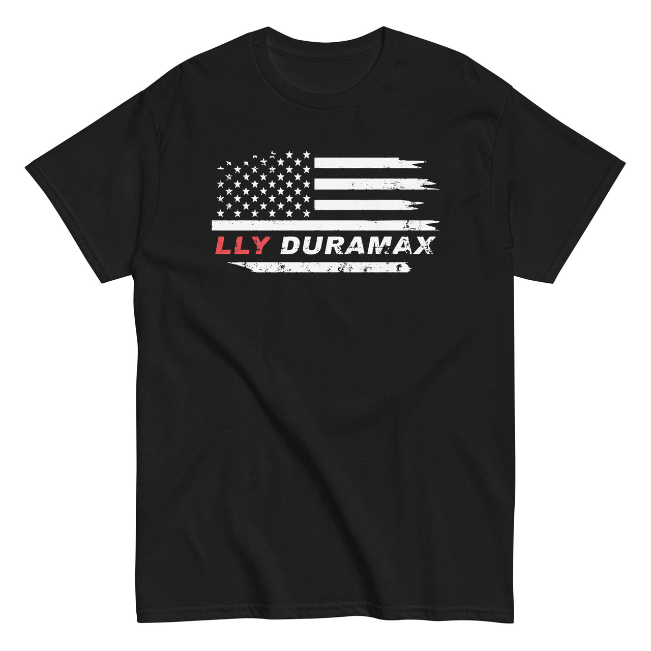 LLY Duramax T-Shirt With American Flag Design - in black