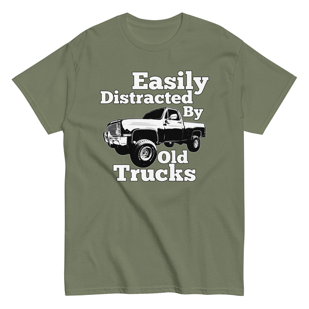 Squarebody Truck Shirt, Easily Distracted By Old Trucks