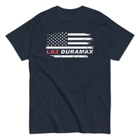 Thumbnail for LBZ Duramax T-Shirt With American Flag Design - in navy