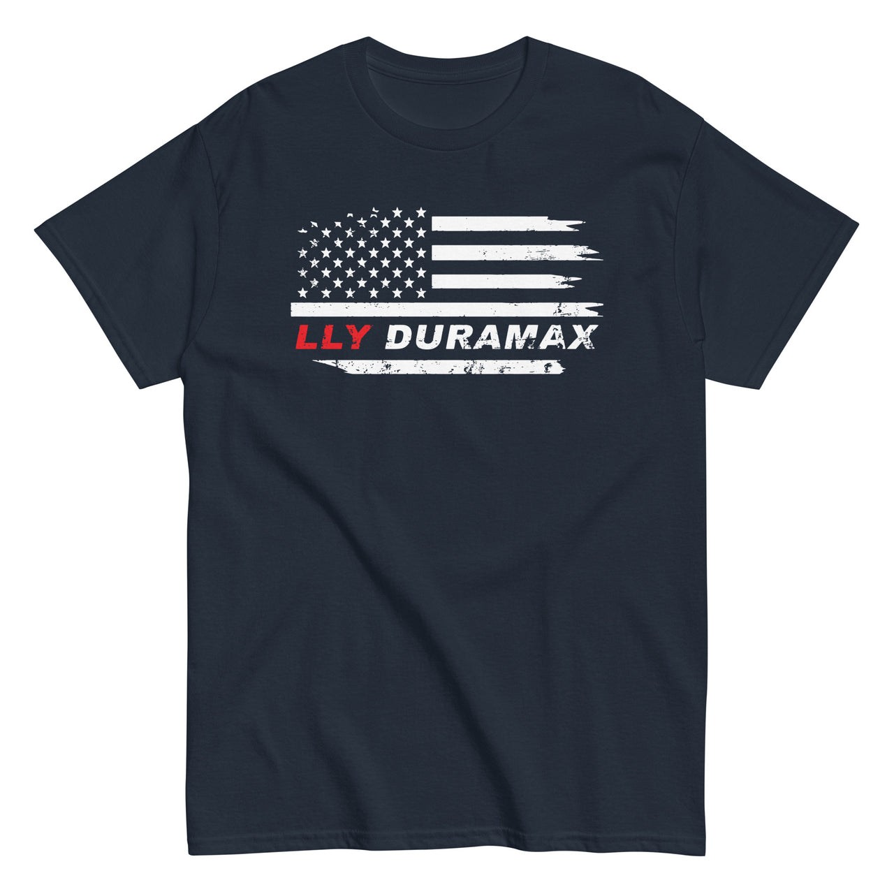 LLY Duramax T-Shirt With American Flag Design - in navy