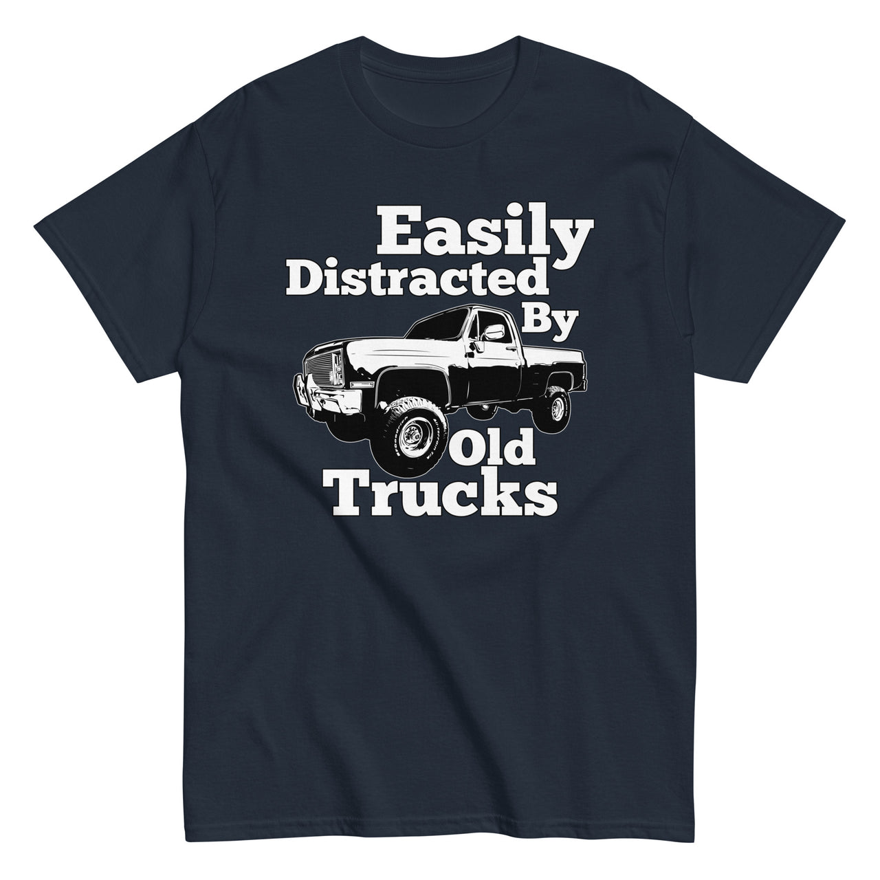 Squarebody Truck Shirt, Easily Distracted By Old Trucks