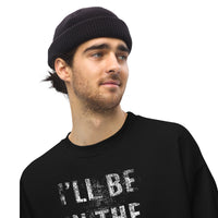 Thumbnail for I'll Be In The Garage, Mechanic Sweatshirt , Car Enthusiast Crew Neck Pullover modeled in black