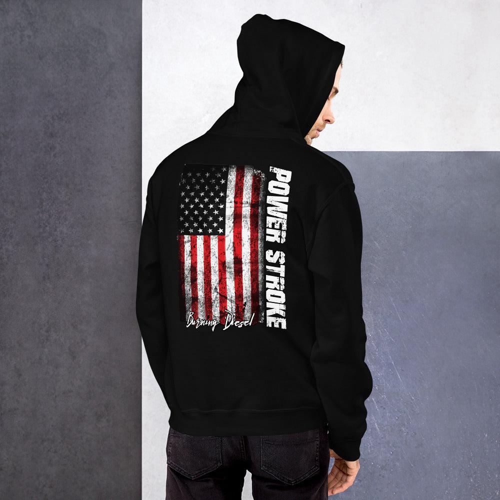 Powerstroke Hoodie Power Stroke Sweatshirt With American Flag