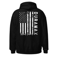 Thumbnail for LZO 3.0 Duramax Hoodie Sweatshirt With American Flag Design back in black