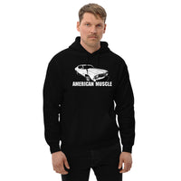 Thumbnail for Man modeling a 1972 Chevelle Car Hoodie American Muscle Car Sweatshirt in black