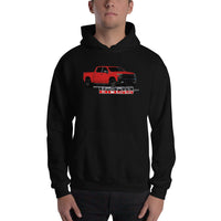 Thumbnail for Red Trail Boss Truck Hoodie modeled in black