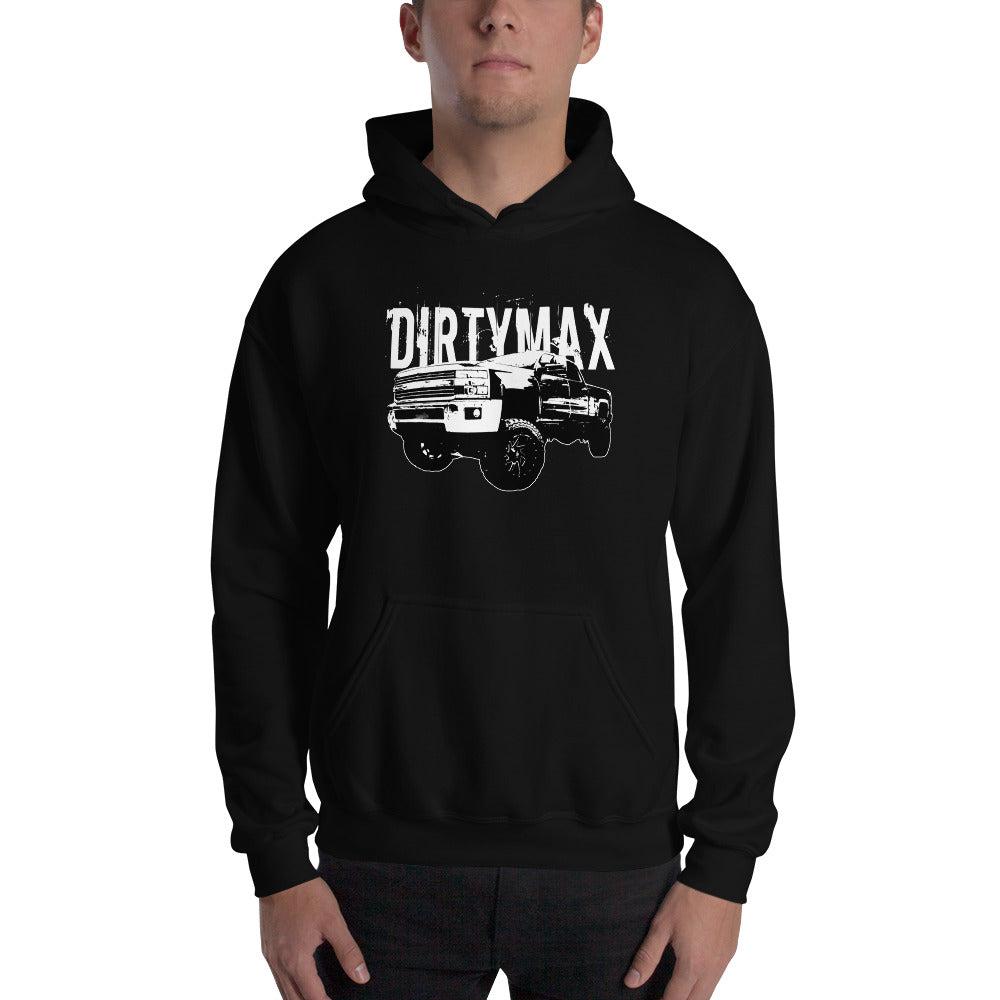 Dirtymax Duramax Hoodie modeled in black