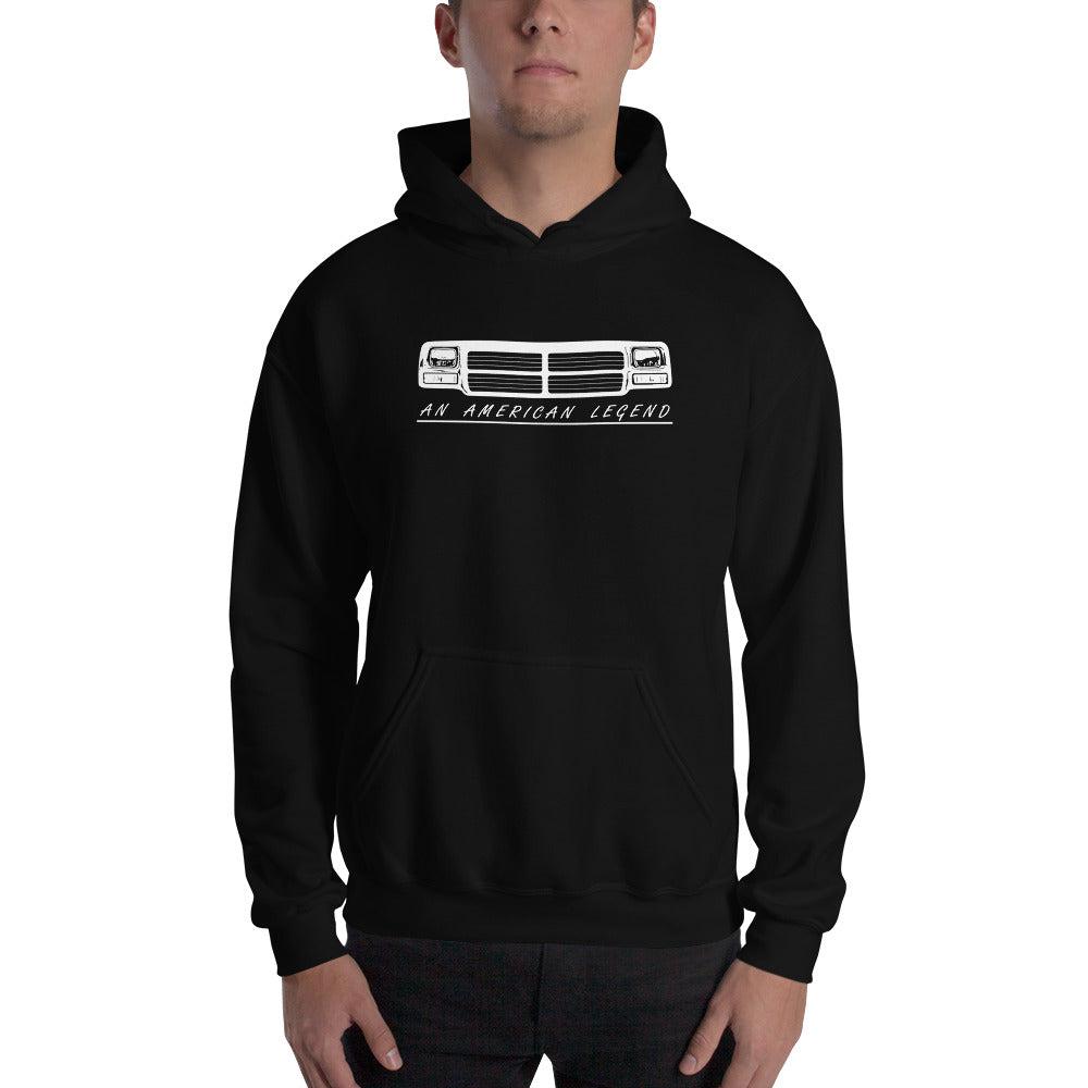 First Gen Ram Hoodie With 80s Front Grille-In-Black-From Aggressive Thread