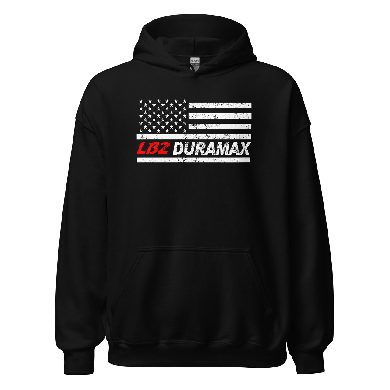 LBZ American Flag Duramax Hoodie in black