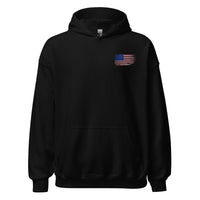Thumbnail for Freedom Is NOT Free Patriotic American Flag Hoodie-In-Black-From Aggressive Thread