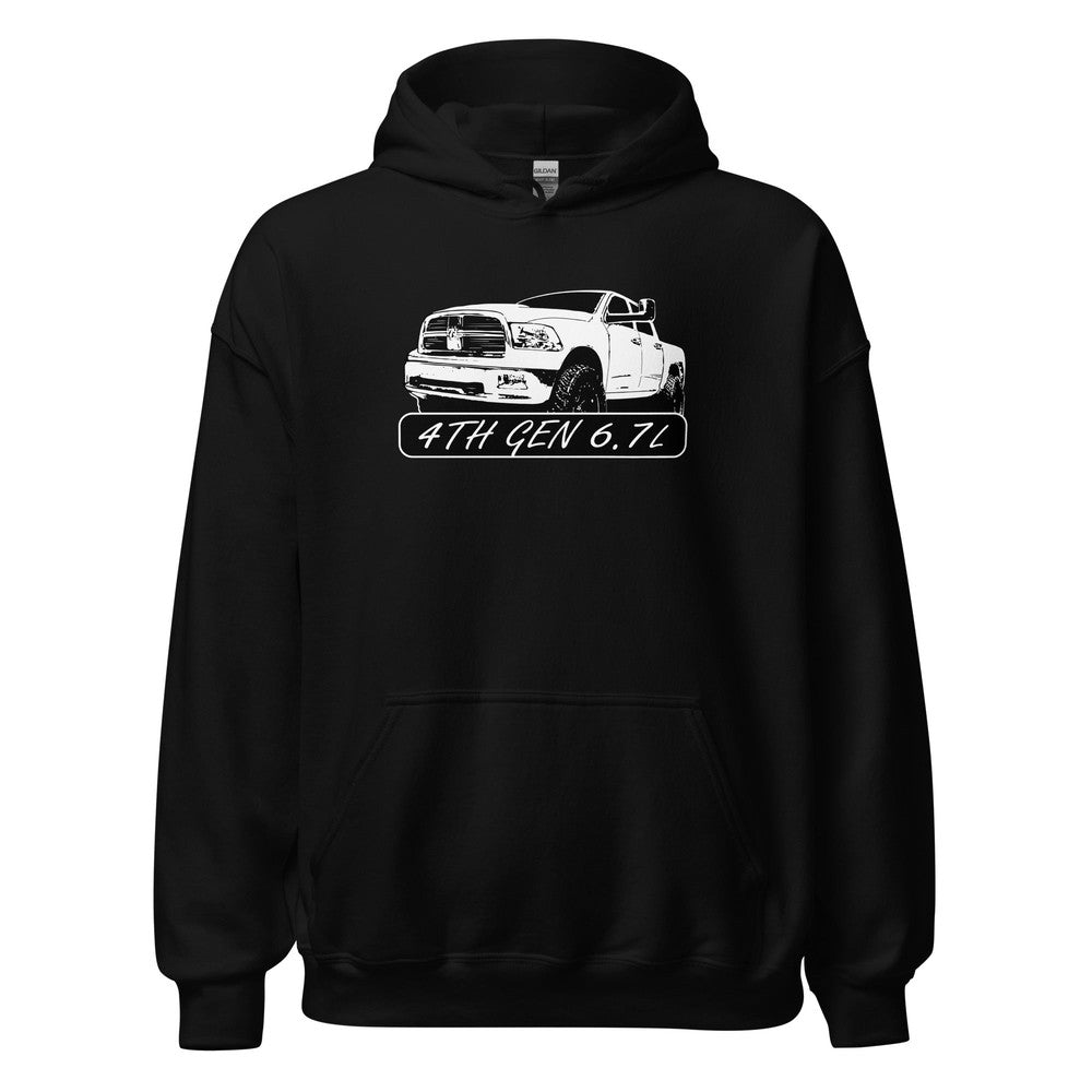 4th Gen 6.7 Truck Hoodie Sweatshirt in black