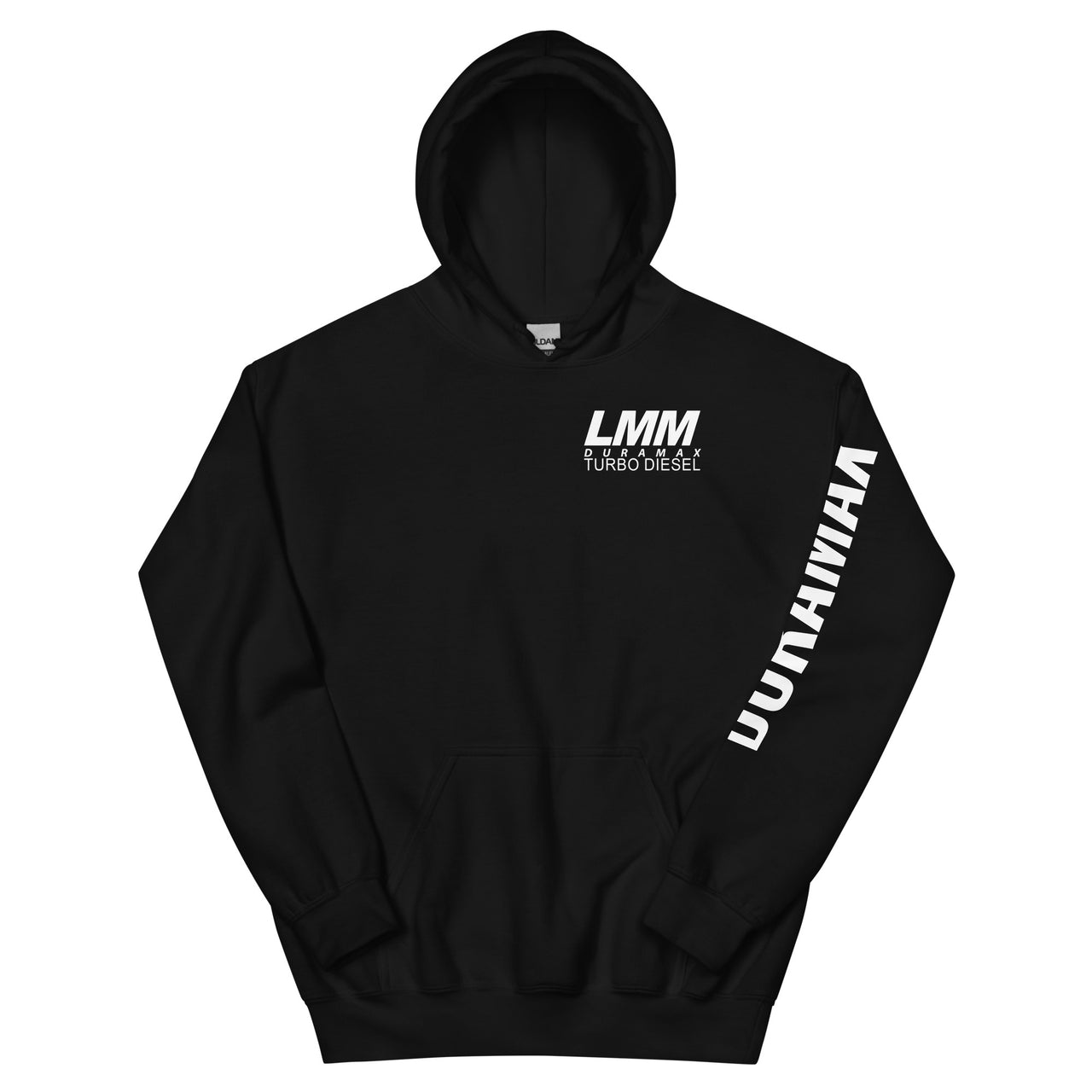 LMM Duramax Hoodie Pullover Sweatshirt With Sleeve Print in black