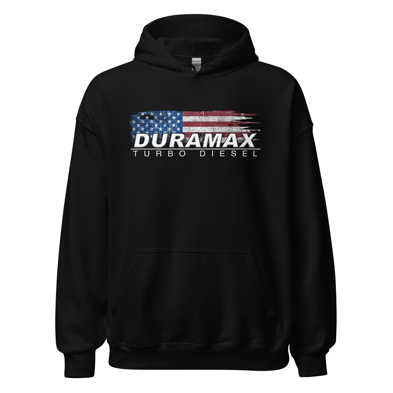 Duramax Hoodie With Patriotic Design in black