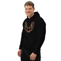 Thumbnail for Traditional Trans Am Firebird Logo Hoodie modeled in black