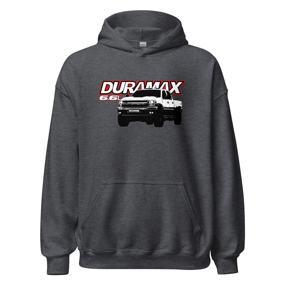 Duramax Hoodie Sweatshirt - Aggressive Thread Diesel Truck T-Shirts