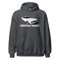 Thumbnail for 1972 Chevelle Car Hoodie American Muscle Car Sweatshirt-In-Dark Heather-From Aggressive Thread