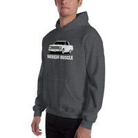 Thumbnail for man modeling 1964 Chevelle Hoodie in grey