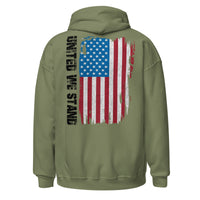 Thumbnail for United We Stand Full Color American Flag Hoodie Sweatshirt in green back