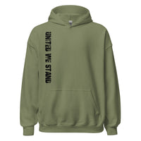Thumbnail for United We Stand Full Color American Flag Hoodie Sweatshirt in green front
