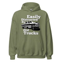 Thumbnail for OBS Truck Hoodie Sweatshirt - Easily Distracted By Old Trucks