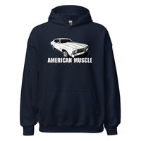 Thumbnail for 1972 Chevelle Car Hoodie American Muscle Car Sweatshirt in navy