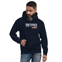 Thumbnail for Dirtymax 6.6 Duramax Hoodie modeled in navy