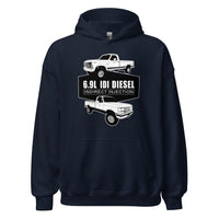 Thumbnail for 6.9 IDI 80s and 90s F250 Diesel Truck Hoodie in navy