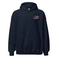 Thumbnail for Freedom Is NOT Free Patriotic American Flag Hoodie-In-Navy-From Aggressive Thread