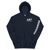 Thumbnail for LB7 Duramax Hoodie Pullover Sweatshirt With Sleeve Print - in navy