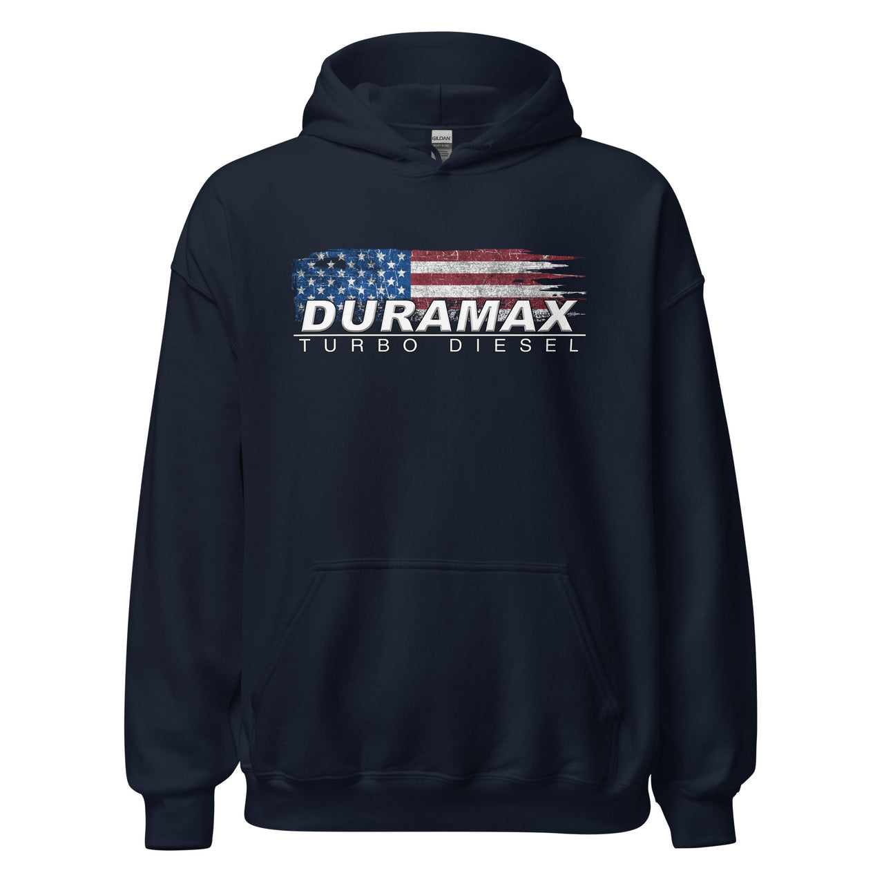 Duramax Hoodie With Patriotic Design in navy