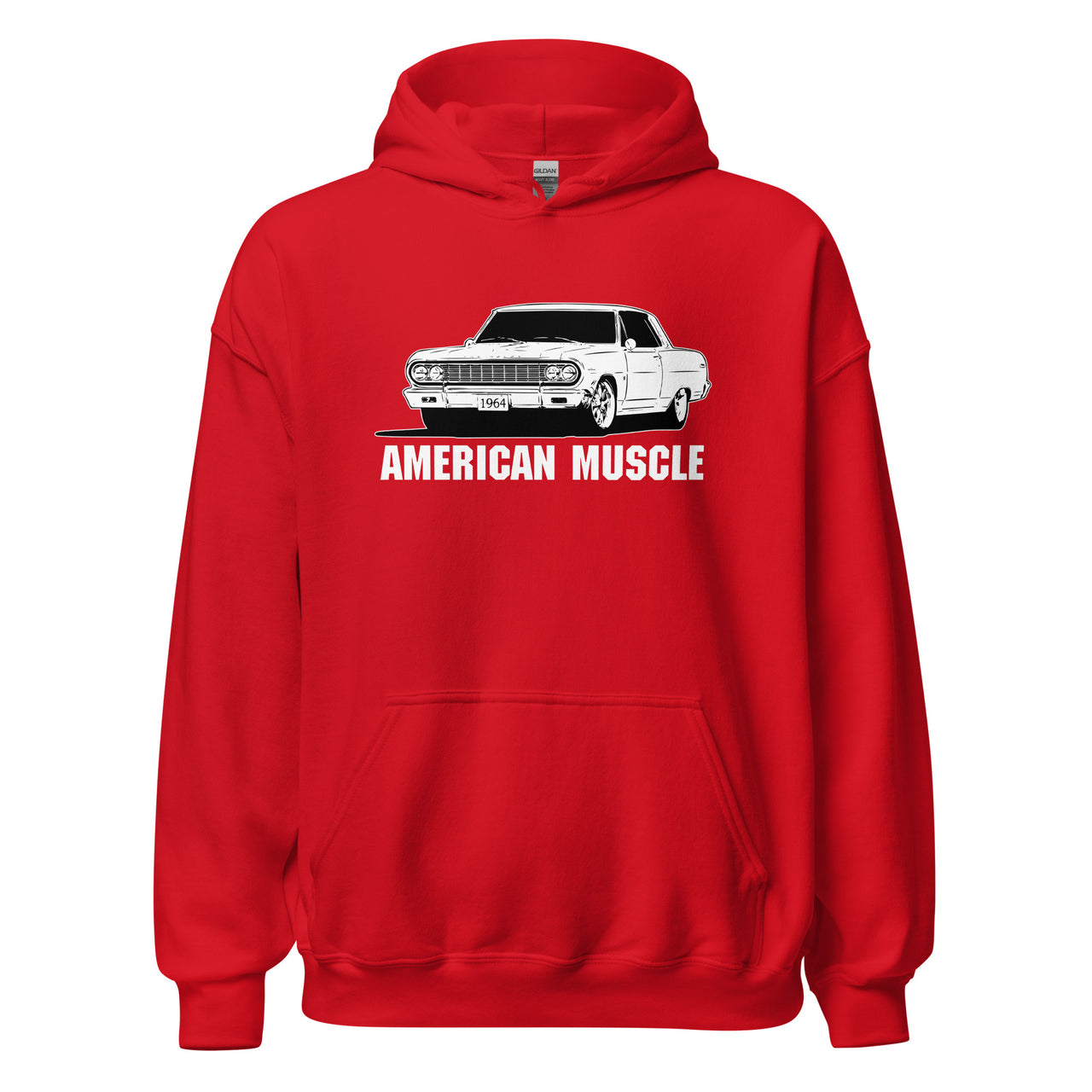 1964 Chevelle Hoodie in red