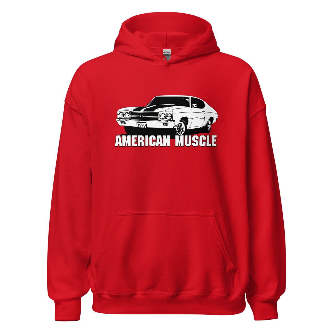 1970 Chevelle Hoodie in red
