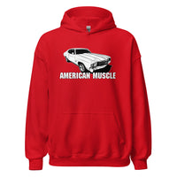 Thumbnail for 1972 Chevelle Car Hoodie American Muscle Car Sweatshirt-In-Red-From Aggressive Thread