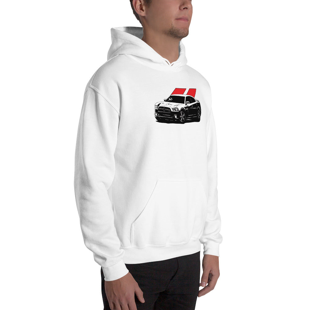 2010-2014 Charger Hoodie modeled in white